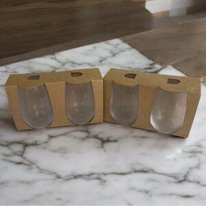 Glass wine glasses